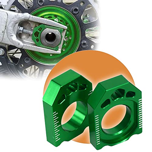 JFG RACING CNC Rear Axles Chain Adjuster For KX250F 2006-2016/KX450F 2006-2015/KX250 2007/KLX450R 2008-2009 2012-2015 2018-2019