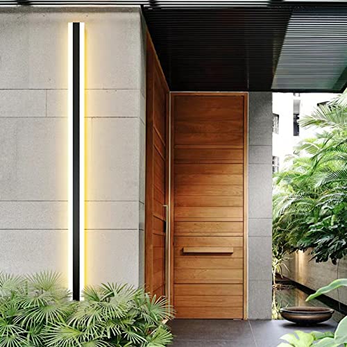 Rilewa Long Strip Wall Light Modern Outdoor Lighting Lamp, 110V 220V Hanging Led Lighting Fixtures，Ip65 Waterproof Anti Rust,For Garden Porch,Bedroom Bedside,Hallway (Warm White, 95Inch) #TOP2
