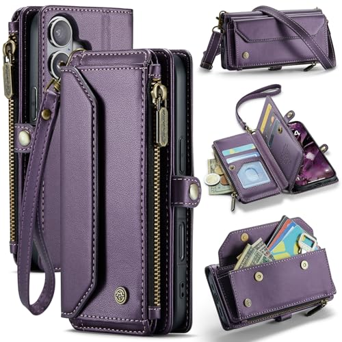Sac portefeuille en cuir iPhone 16 premium avec fente pour espèces et protection RFID