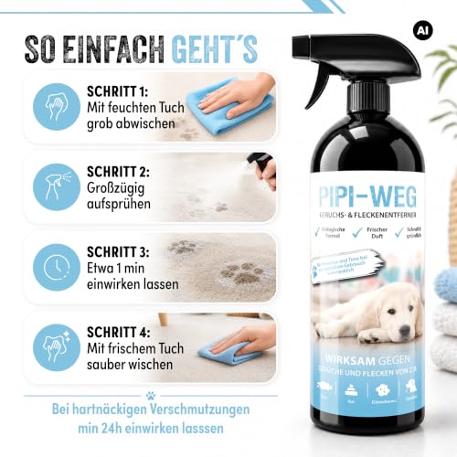 Enzymreiniger Hundeurin 750 ml - Geruchsentferner Hund Welpe Hundebox – Ansicht 6