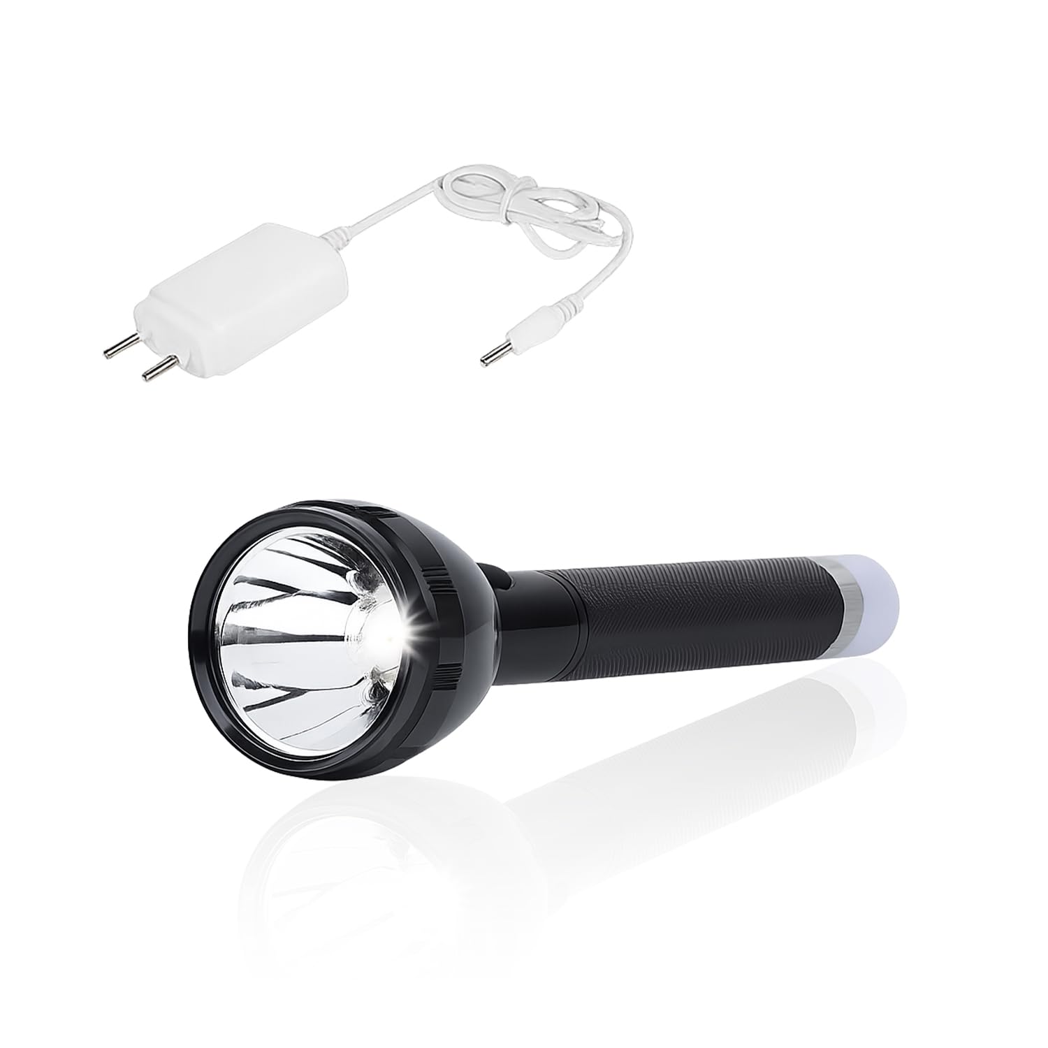 Rechargeable LED Torch Light 9050 Style | High Power Bright White Beam | Long Range Flashlight | Portable Torch for Home Emergency Outdoor Camping-image-20