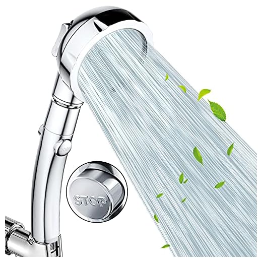 Nosame Shower,High Pressure Handheld Shower Head with ON/Off Pause Switch 3-Settings Water Saving Showerhead, Chrome Finish Bathroom 1.6 GPM Shower Accessorie