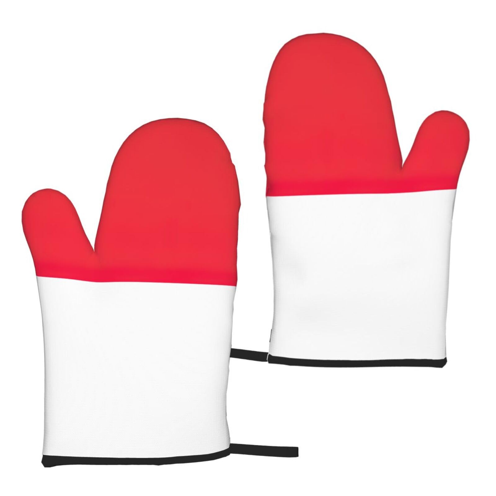 Indonesian Flag Print Heat Resistant Universal Fit Oven Microwave Gloves Home Cooking Baking Grilling
