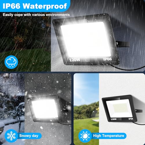 Tira LED ajustable 20ft 2700K-6500K con floodlight 120W miniatura 6