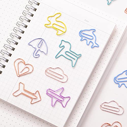 XSHAO 90 Pezzi Graffette Colorate, Forma Speciale