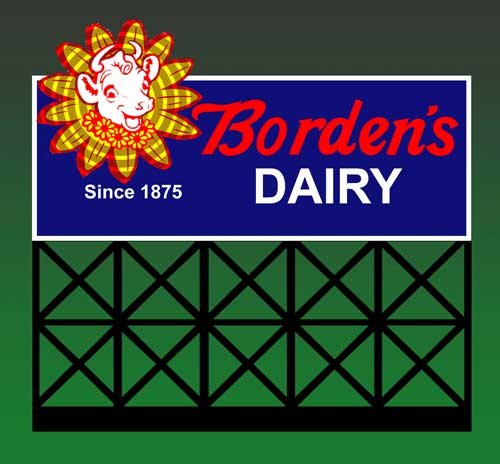 1051 Large Model Borden's Dairy Animated & Lighted Billboard by Miller Signs