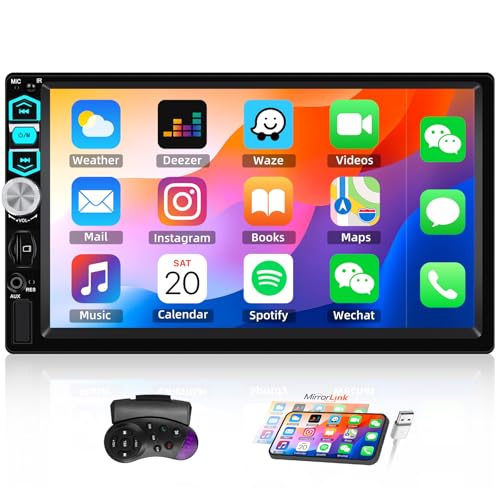 7 inch Touch Screen Double Din Car Stereo with...