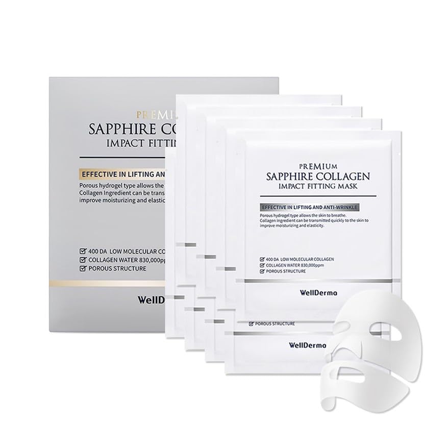 WELLDERMA Sapphire Premium Collagen Impact Fitting Mask (8ea)