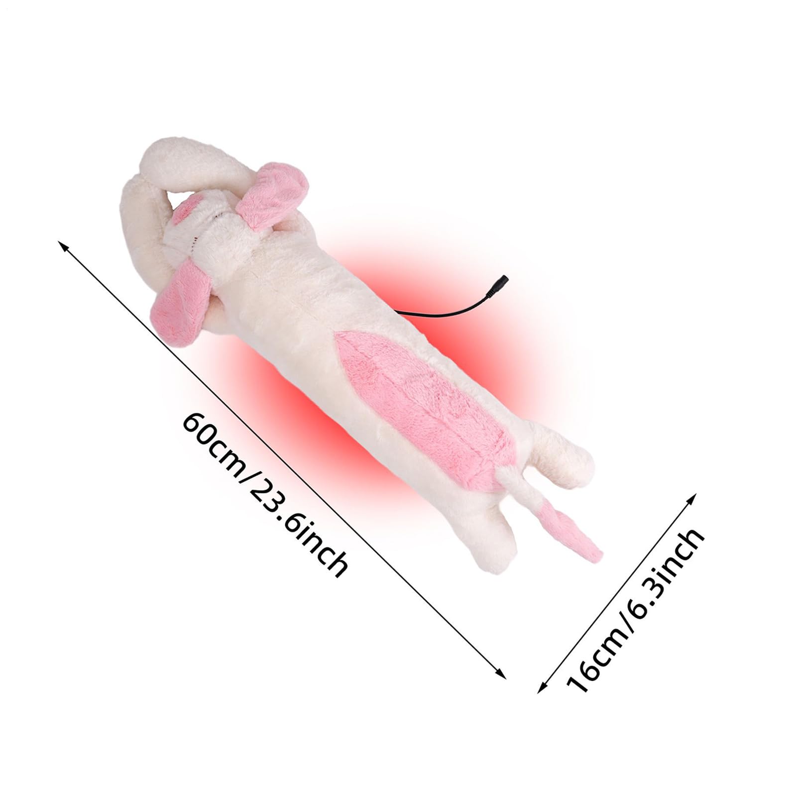 Cuscinetto Riscaldante Peluche Animale Elettrico USB Temperatura Regolabile | Peluche Morbido e Caldo a Forma di Cane Per Bambini, Adulti, Ragazzi, Collo, Schiena, Spalle, Pancia
