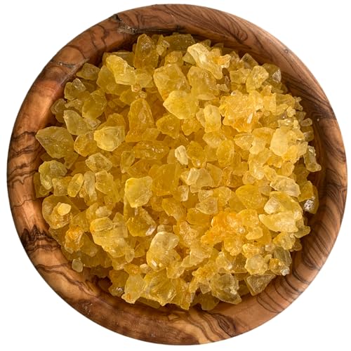 SIVIFOOD goldene Kandiszucker Bruchstücke mit Safran 500g - goldener Krustenkandis Bruchzucker Kristallzucker Kandis Zucker Gold Kristallzucker Grümmelkandis