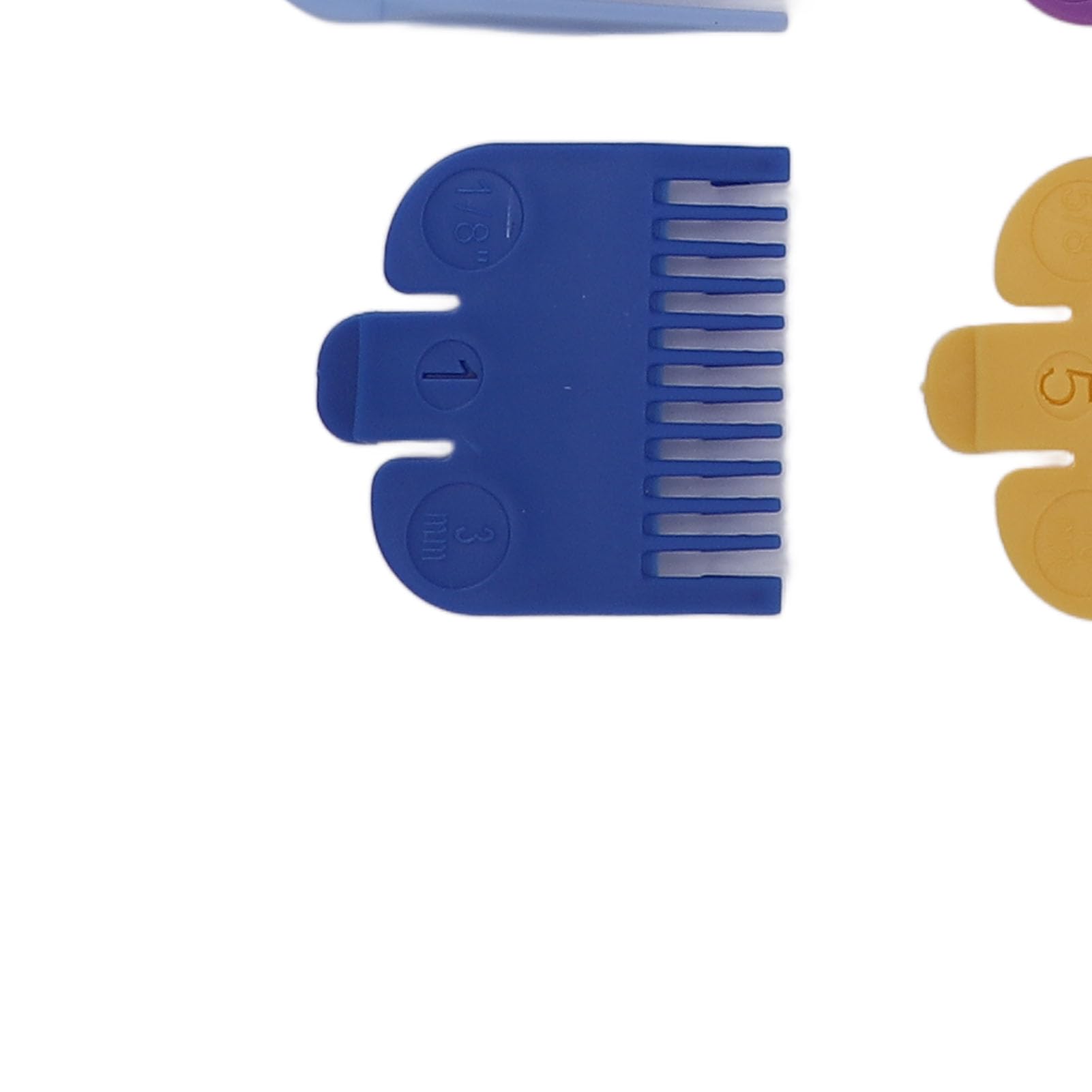 Haarschneidemaschinen-Schutz-Set, runde Ecken, bunte Zahlencodierte Führungskämme, ABS-Haarschneidemaschinenschutz, kompatibel mit Haarschneidemaschinen, 1,5/3/4,5/6/10/13/16/19/22/25 mm, 10 Stück