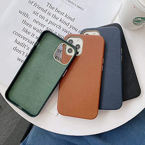 Housse iPhone 12 Pro en peau de mouton vert antichoc 6,1 pouces - 6