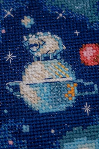 Image of RIOLIS - Dreamers 1861, Cross Stitch Kits 7,87 inch x11,81, Cross Stitch Kits for Beginners & Advanced, Crossstitching Kit Adult, Embroidery Counted Stitching Kit