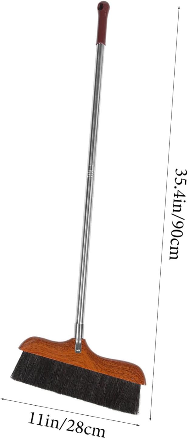 Dust Push Broom Long Handle Soft Bristle Brush for Household Cleaning Sweeper Broom for Kitchen Bathroom