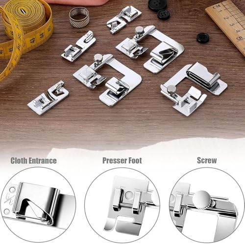 Set de prensatelas para máquina de coser industrial multipropósito miniatura 5