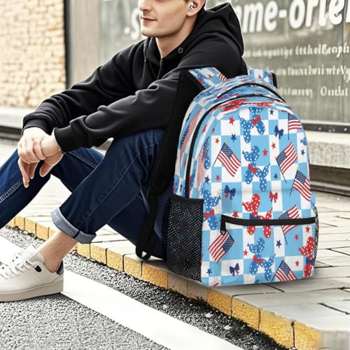 Mochila para laptop 15.6 perro globo EEUU para estudiantes 7