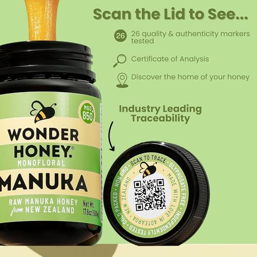 Miel cruda Manuka Wonder Honey Nueva Zelanda 1.1 lb miniatura 6