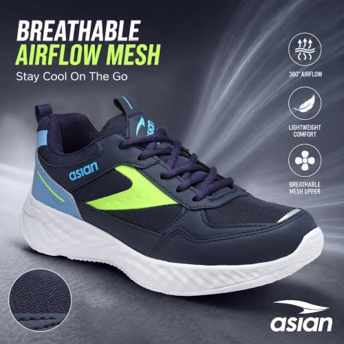 Image of ASIAN Toofan-05 Men's Running Shoes | Breathable Mesh, Soft Cushion Sole, Durable Grip, Lightweight Shoes for Daily Use