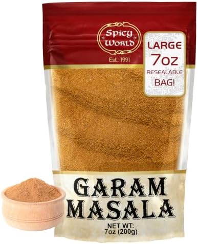 Spicy World Garam Masala Powder 7-Ounce (15 Premium Spice Blend) | Salt Free, Vegan | Indian Origin | Garam Masala Spice Powder