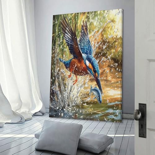 Affiche Martin-pêcheur tableau impression sur toile premium - 3