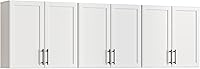 FIMELLO 70.8" Wall Mounted Laundry Room Cabinets Set - Off-White Shaker Doors, Adjustable Shelves for Kitchen Bathroom Storage