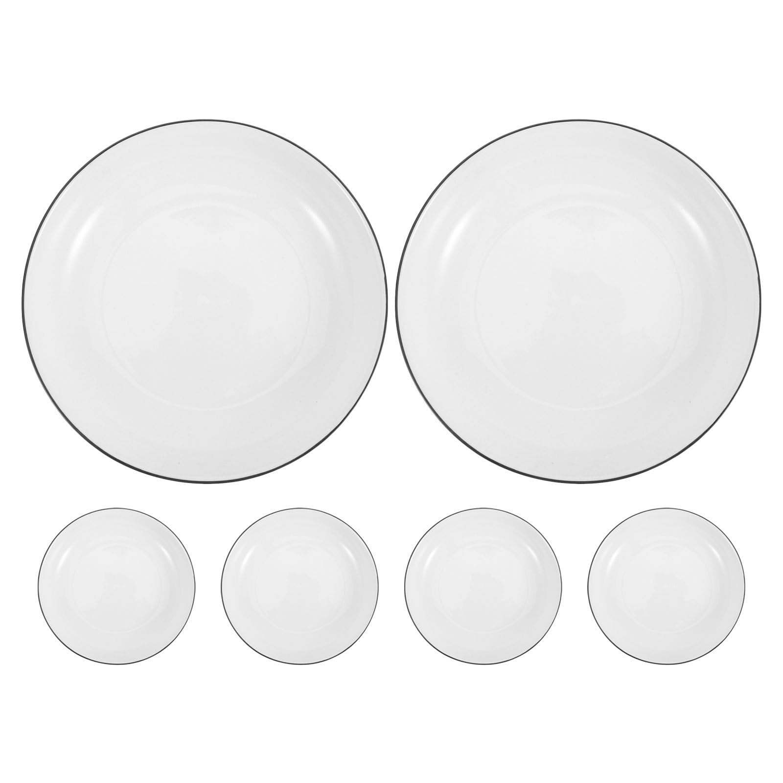 Assiettes à Dessert en Céramique Lot de 6 Blanches Élégantes
