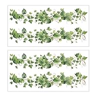 Versatile Wall Decor: These green leafy vine wall stickers offer a natural, elegant look, perfect for adding a touch of nature to any room. Whether in the living room, bedroom, office, or kitchen, they serve as a refreshing floral wallpaper alternati...