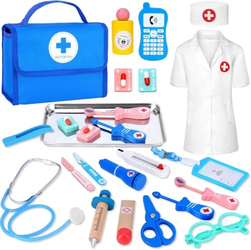 Doctor Kit for Kids, Kids Doctor Kit for Toddlers 3-5 Pretend Play Toys Doctor Role Play, Toddler Medical Doctor Kit for Boys Girls Kids Ages 3+