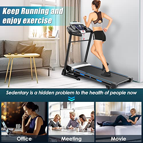 Treadmill 300 Lb Capacity, Ancheer 3.25Hp Folding Treadmill With Auto Incline, Speakers, Bluetooth, Lcd, App, Pulse Monitor, Cardio Fitness Exercise Machine For Walking, Jogging, Running Tr060502 #TOP3