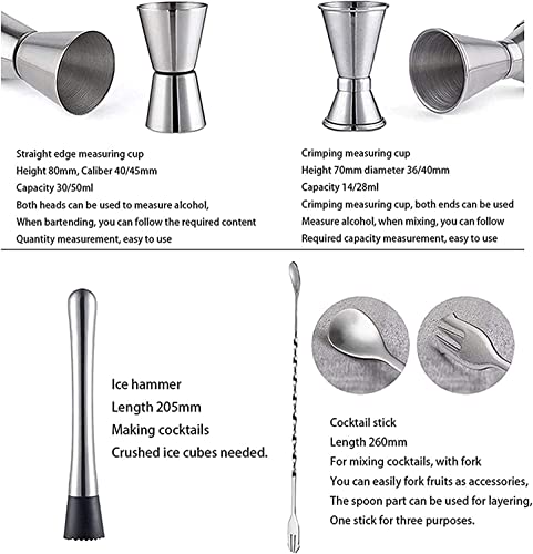 Kit de coctelera Bartender con soporte y accesorios miniatura 6