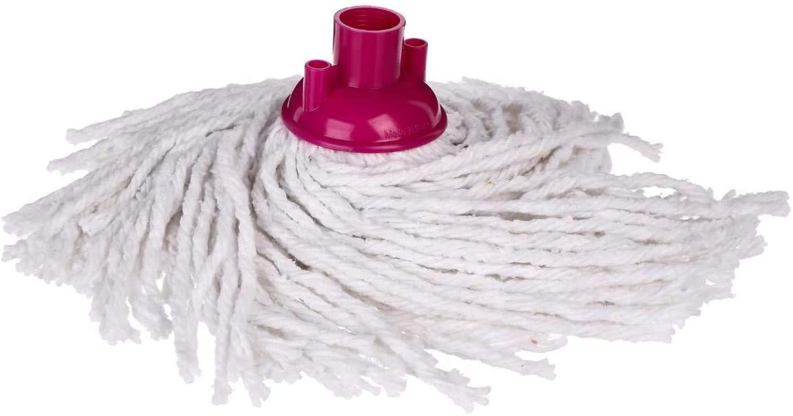 2 x Serpillière Coton Professionnelle - Recharge - Tête de Balai Serpillère - Ultra Absorbant et dégraissant, 150 g, 24 cm