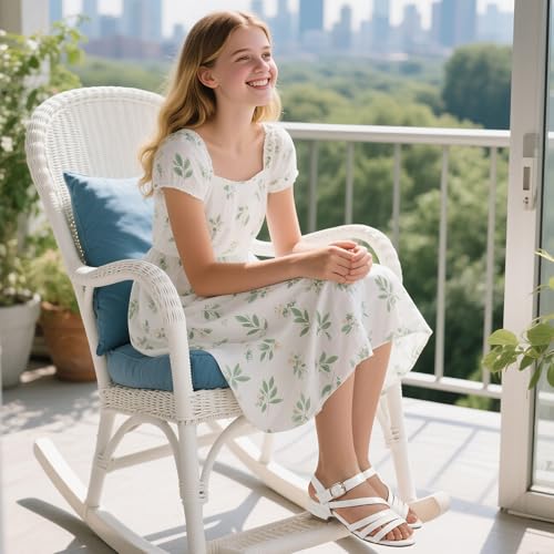 Image of PANDANINJIA Girls Heels Dress Shoes Open Toe Low Heel Sandals Flower Girl Toddler Little Big Kids Wedding Party Shoes