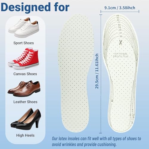 4 pares de plantillas universales transpirables para zapatos miniatura 3