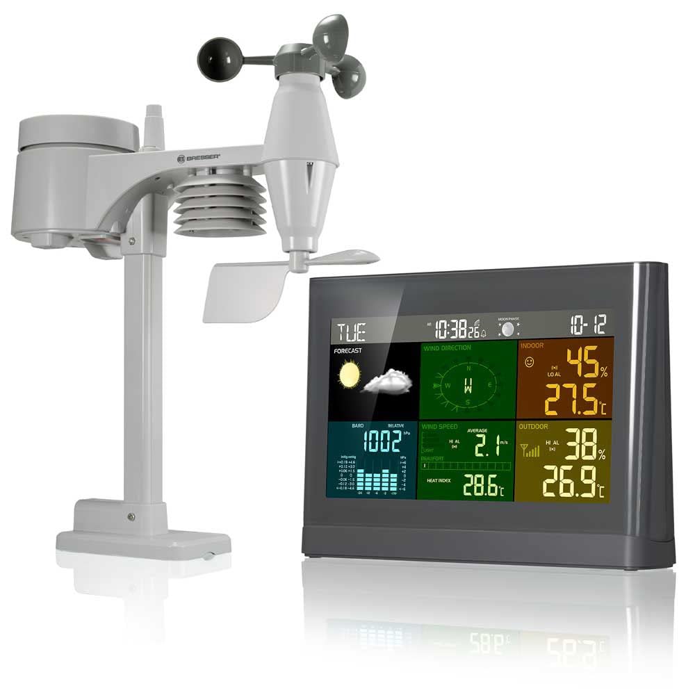 Bresser ‎7002550Qt5000 Stacja Pogodowa, Czarny, 5w1