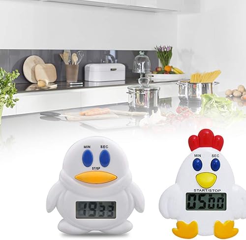 Miniatura 8 de DOITOOL Temporizador mecánico de cocina, lindo temporizador de pollitos para niños, temporizador manual de cuenta regresiva de 60 minutos para aula,