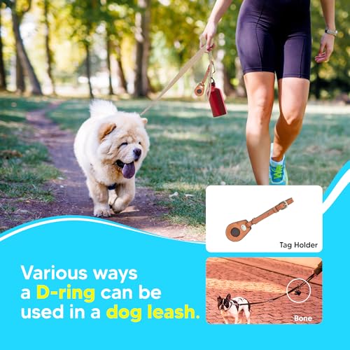 Image of Adil's Biothane Dog Leash - Waterproof Leashes for Dogs, Metal Hook, Adjustable 5ft Length Suitable for Dogs & Puppies, Ideal for Walking, Running & Training (Lemon White)