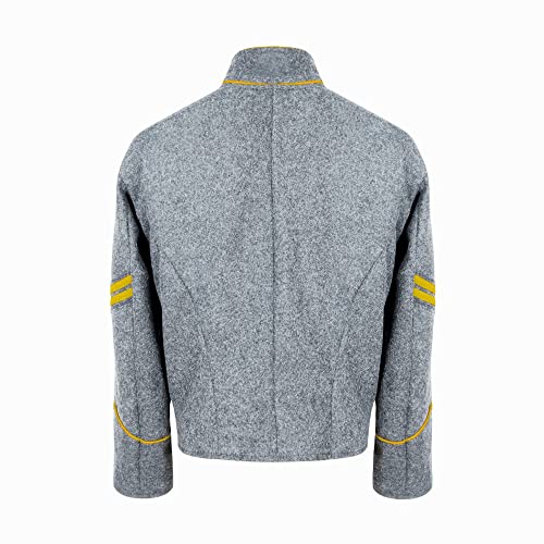 Heritage Robe Men's Civil War Corp Officer Wool Shell Jacket Historical Reenactment Clothing100% Wool Single-Breasted4