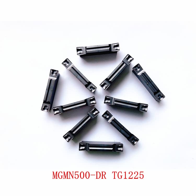 HIERRO ROOT Ranurado Carburo Insertos MGMN200-DR, MGMN300-DR, MGMN400-DR, MGMN500, -DR, TG1225 CNC Metal Torneado Herramientas Ranurado Carburo Insertos para MGEHL PARA P.M.K (MGMN500-DR TG1225, 125, 1)