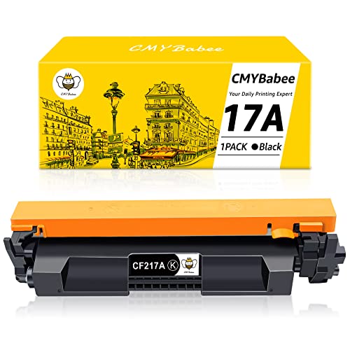 CMYBabee 17A Cartucho de Tóner Compatible para HP CF217A 17A con Laserjet Pro M102w M102a HP Laserjet Pro MFP M130fw M130nw M130a M130fn(1 Negro, con Chip) Cover