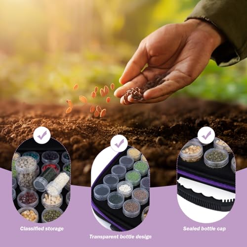 Boîte de stockage de graines à 60 compartiments avec insert antichoc en mousse EVA - 4