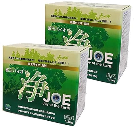 Amazon エコプラッツ 善玉バイオ浄 Joe 無香料のエコ洗剤 粉末 1 3kg 2箱セット 善玉バイオ 粉末洗剤