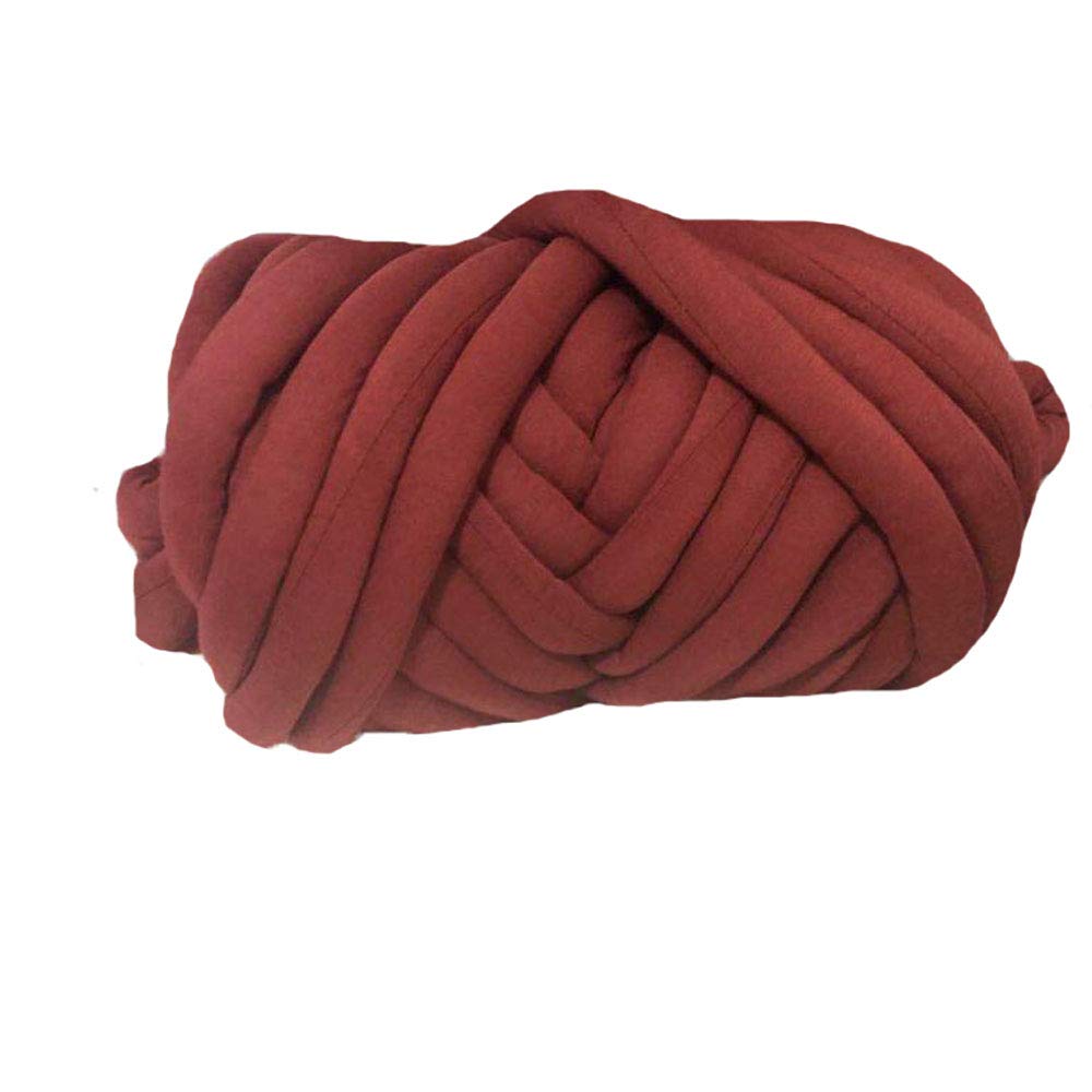 CLISIL 80 Meters DIY Chunky Cotton Tube Yarn,Giant Braid Cotton Yarn Arm  Knitting Yarn,Hand Knitting Yarn,Bulky Yarn Jumbo Yarn Giant Yarn Chunky