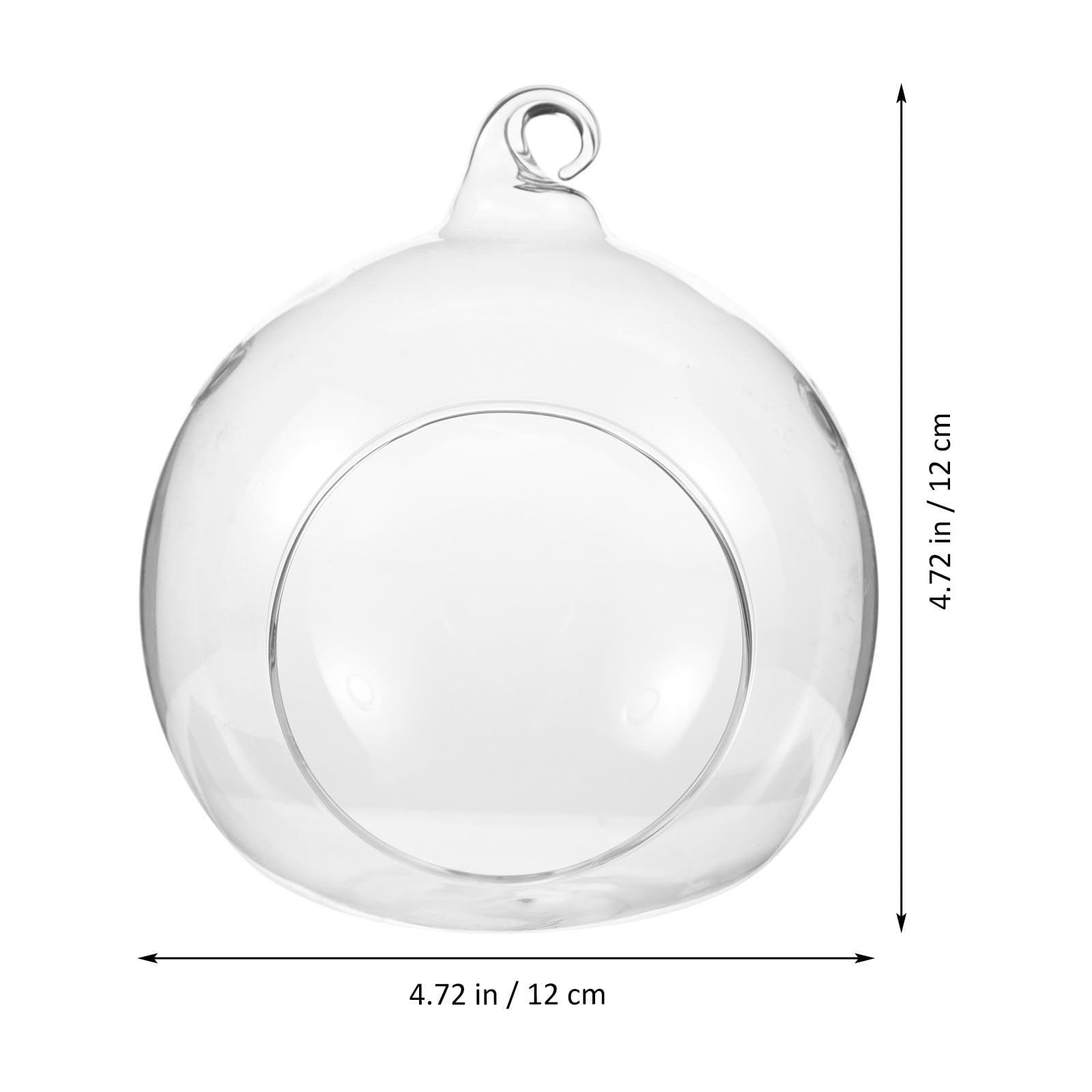 2 macetas de vidrio colgantes para botellas ecológicas, jarrón de bola de vidrio colgante, portavelas para interiores, macetas suculentas, perchero para pared, mesa, terrario de vidrio,