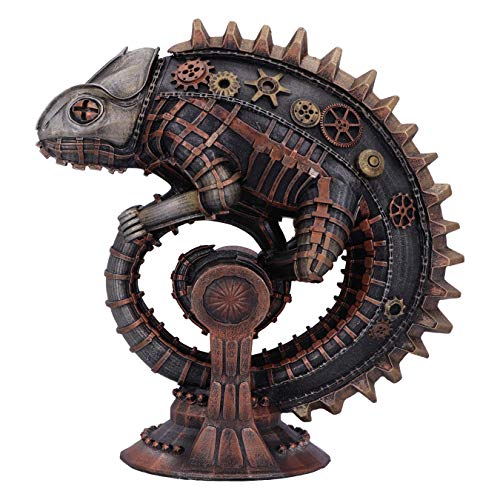 Nemesis Now Steampunk Mechanische Chamäleon-Eidechse, Bronzefigur, 22,3...