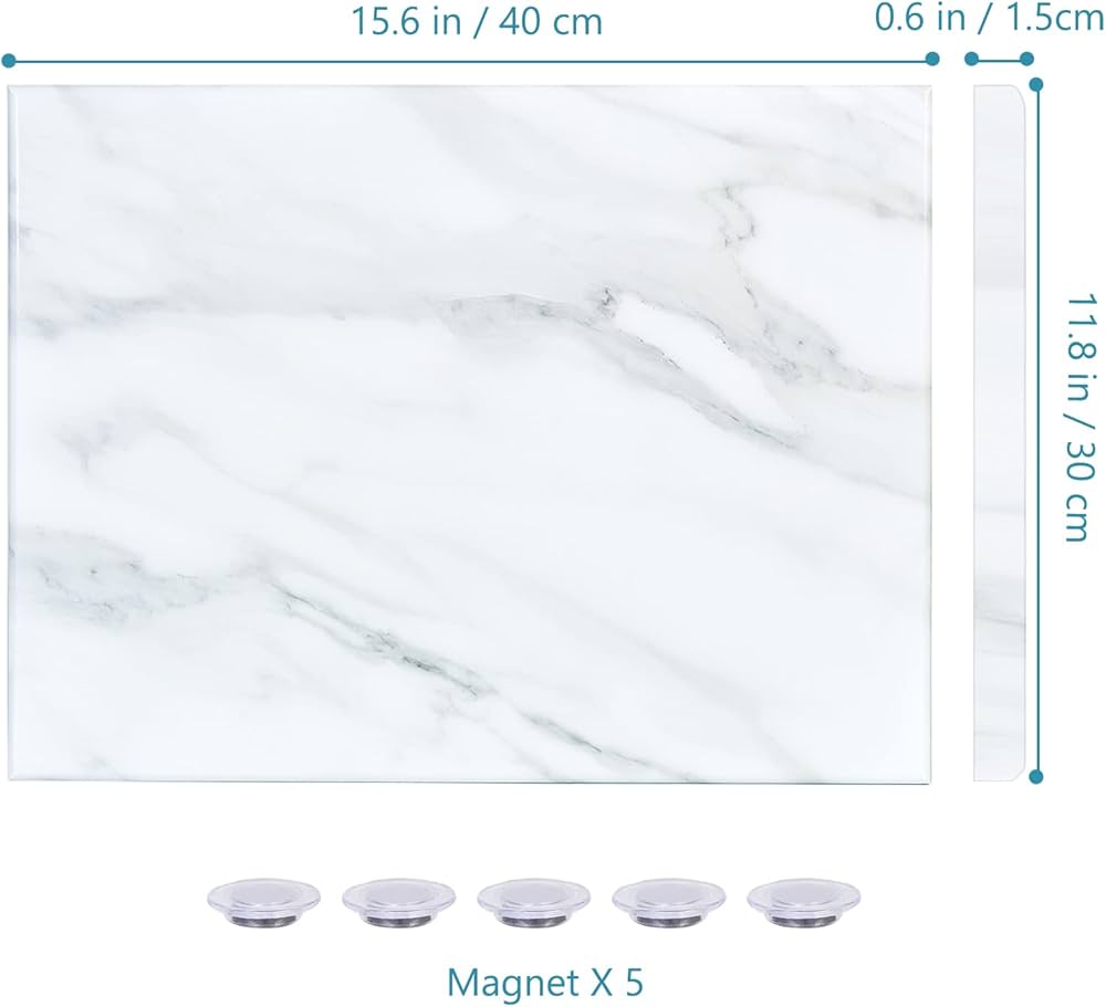 【ひできち】天然白大理石【タソスホワイト】オーディオボード●　2枚セット Amazon | Aitakatta 大理石プリント 磁気ホワイトボード 12 x 16インチ