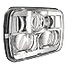 JW Speaker 12-24V DOT/ECE LED RHT High & Low Beam Headlight with Chrome Inner Bezel