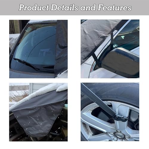 Image of Trax Custom Windshield Cover for Ice and Snow Che-vy Trax Heavy Duty 600D Oxford Fabric Windshield Protector Fit Waterproof Hail Frost Cover Winter Car Accessories