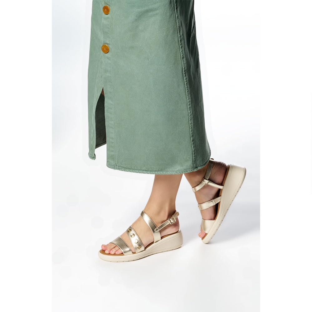 Geox D Meliconia F Sandalia de cuñaMujer