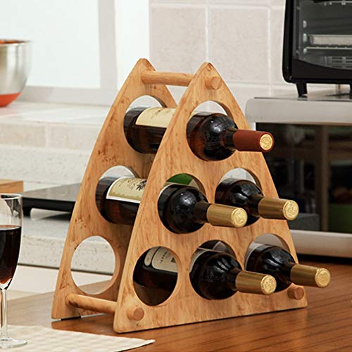 Soporte de Vino de Madera para 6 Botellas 35.5x21x39cm miniatura 7