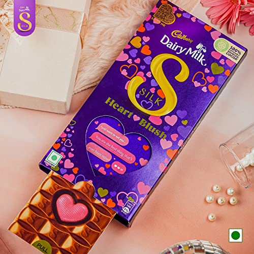 Image of Cadbury Silk Potli Valentines Pack, 343G & Dairy Milk Silk Valentine's Heart Blush Bar, 2 X 250 Gm